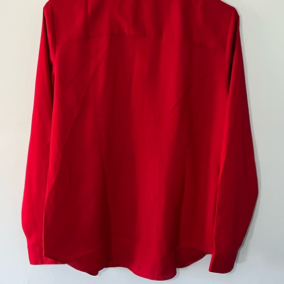 Red Button-Up Blouse - Picture 2 of 2